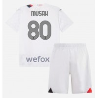 AC Milan Yunus Musah #80 Bortedraktsett Barn 2023-24 Kortermet (+ Korte bukser)